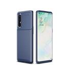 For OPPO Reno 3 Pro Carbon Fiber Texture Shockproof TPU Case(Blue) - 1