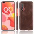 For Huawei Nova 6 5G Shockproof Litchi Texture PC + PU Case(Brown) - 1