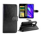 For OPPO Realme5 Pro Crazy Horse Texture Leather Horizontal Flip Protective Case with Holder & Card Slots & Wallet & Photo Frame(Black) - 1