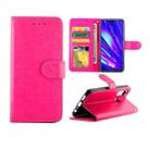 For OPPO Realme5 Pro Crazy Horse Texture Leather Horizontal Flip Protective Case with Holder & Card Slots & Wallet & Photo Frame(Magenta) - 1