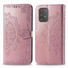 For Galaxy S10 Lite / M80s Halfway Mandala Embossing Pattern Horizontal Flip Leather Case with Holder & Card Slots & Wallet & Photo Frame & Lanyard(Rose Gold) - 1