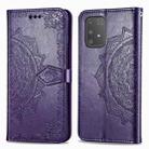 For Galaxy S10 Lite / M80s Halfway Mandala Embossing Pattern Horizontal Flip Leather Case with Holder & Card Slots & Wallet & Photo Frame & Lanyard(Purple) - 1