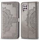 For Huawei Nova 6 SE Halfway Mandala Embossing Pattern Horizontal Flip Leather Case with Holder & Card Slots & Wallet & Photo Frame & Lanyard(Gray) - 1