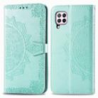 For Huawei Nova 6 SE Halfway Mandala Embossing Pattern Horizontal Flip Leather Case with Holder & Card Slots & Wallet & Photo Frame & Lanyard(Green) - 1