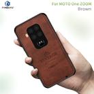 For Motorola One Zoom / One Pro PINWUYO Zun Series PC + TPU + Skin Waterproof And Anti-fall All-inclusive Protective Shell(Brown) - 1