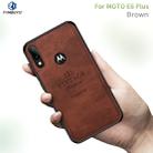 For  Motorola Moto E6 Plus PINWUYO Zun Series PC + TPU + Skin Waterproof And Anti-fall All-inclusive Protective Shell(Brown) - 1