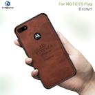 For  Motorola Moto E6 Play PINWUYO Zun Series PC + TPU + Skin Waterproof And Anti-fall All-inclusive Protective Shell(Brown) - 1