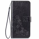 For Galaxy S20 Four-leaf Clasp Embossed Buckle Flip Leather Case with Lanyard & Card Slot & Wallet & Holder(Black) - 6