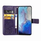 For Galaxy S20 Four-leaf Clasp Embossed Buckle Flip Leather Case with Lanyard & Card Slot & Wallet & Holder(Purple) - 8