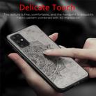 For Galaxy S20+ Mandala Embossed Cloth Cover PC + TPU Mobile Phone Case with Magnetic Function and Hand Strap(Black) - 4