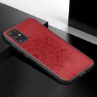 For Galaxy S20+ Mandala Embossed Cloth Cover PC + TPU Mobile Phone Case with Magnetic Function and Hand Strap(Red) - 2