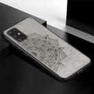 For Galaxy S20+ Mandala Embossed Cloth Cover PC + TPU Mobile Phone Case with Magnetic Function and Hand Strap(Gray) - 2
