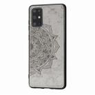 For Galaxy S20+ Mandala Embossed Cloth Cover PC + TPU Mobile Phone Case with Magnetic Function and Hand Strap(Gray) - 8