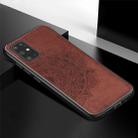 For Galaxy S20+ Mandala Embossed Cloth Cover PC + TPU Mobile Phone Case with Magnetic Function and Hand Strap(Brown) - 2
