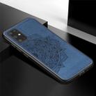 For Galaxy S20+ Mandala Embossed Cloth Cover PC + TPU Mobile Phone Case with Magnetic Function and Hand Strap(Blue) - 2