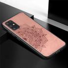 For Galaxy S20+ Mandala Embossed Cloth Cover PC + TPU Mobile Phone Case with Magnetic Function and Hand Strap(Rose Gold) - 2