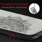 For Galaxy S20 Mandala Embossed Cloth Cover PC + TPU Mobile Phone Case with Magnetic Function and Hand Strap(Black) - 3
