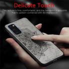 For Galaxy S20 Mandala Embossed Cloth Cover PC + TPU Mobile Phone Case with Magnetic Function and Hand Strap(Black) - 4