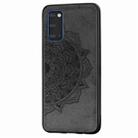 For Galaxy S20 Mandala Embossed Cloth Cover PC + TPU Mobile Phone Case with Magnetic Function and Hand Strap(Black) - 7