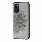 For Galaxy S20 Mandala Embossed Cloth Cover PC + TPU Mobile Phone Case with Magnetic Function and Hand Strap(Gray) - 7