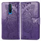 For Xiaomi Redmi K30 Butterfly Love Flower Embossed Horizontal Flip Leather Case with Bracket / Card Slot / Wallet / Lanyard(Dark Purple) - 1