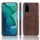 For Huawei Honor V30 Shockproof Litchi Texture PC + PU Case(Brown) - 1