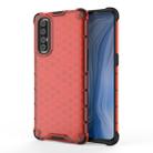 For OPPO Reno 3 Pro  Shockproof Honeycomb PC + TPU Case(Red) - 1
