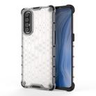 For OPPO Reno 3 Pro  Shockproof Honeycomb PC + TPU Case(White) - 1