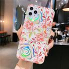 For iPhone 11 Colorful Laser Flower Series IMD TPU Mobile Phone Case(Lyre Coral   KL4) - 1