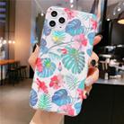 For iPhone 11 Colorful Laser Flower Series IMD TPU Mobile Phone Case(Monstera KL3) - 1