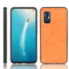 For  Vivo V17 India Shockproof Sewing Cow Pattern Skin PC + PU + TPU Case(Orange) - 1