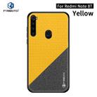 For Xiaomi RedMi Note8T PINWUYO Rong Series  Shockproof PC + TPU+ Chemical Fiber Cloth Protective Cover(Yellow) - 1