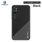 For Xiaomi CC9 Pro / Note10 PINWUYO Rong Series  Shockproof PC + TPU+ Chemical Fiber Cloth Protective Cover(Black) - 1