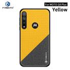 For MOTO G8 Plus PINWUYO Rong Series  Shockproof PC + TPU+ Chemical Fiber Cloth Protective Cover(Yellow) - 1