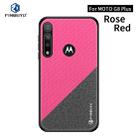 For MOTO G8 Plus PINWUYO Rong Series  Shockproof PC + TPU+ Chemical Fiber Cloth Protective Cover(Red) - 1