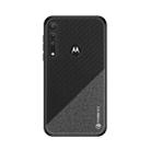 For MOTO G8 Play / One Macro PINWUYO Rong Series  Shockproof PC + TPU+ Chemical Fiber Cloth Protective Cover(Black) - 1