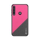 For MOTO G8 Play / One Macro PINWUYO Rong Series  Shockproof PC + TPU+ Chemical Fiber Cloth Protective Cover(Red) - 1