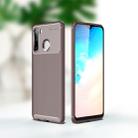 For Galaxy A21 Carbon Fiber Texture Shockproof TPU Case(Brown) - 1