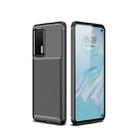 For Huawei P40 Carbon Fiber Texture Shockproof TPU Case(Black) - 1