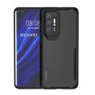 For Huawei P40 Transparent PC + TPU Full Coverage Shockproof Protective Case(Black) - 1