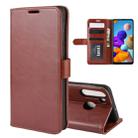 For Galaxy A21 R64 Texture Single Horizontal Flip Protective Case with Holder & Card Slots & Wallet& Photo Frame(Brown) - 1