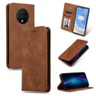 For OnePlus 7T Retro Skin Feel Business Magnetic Horizontal Flip Leather Case(Brown) - 1