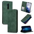 For OnePlus 7T Pro Retro Skin Feel Business Magnetic Horizontal Flip Leather Case(Army Green) - 1