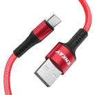 ENKAY ENK-CB102 Nylon Weaving USB to Type-C Data Transfer Charging Cable(Red) - 1