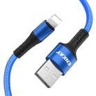 ENKAY ENK-CB202 Nylon Weaving USB to 8 Pin Data Transfer Charging Cable(Blue) - 1