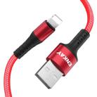 ENKAY ENK-CB202 Nylon Weaving USB to 8 Pin Data Transfer Charging Cable(Red) - 1