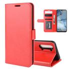 For Oppo Reno3 5G R64 Texture Single Horizontal Flip Protective Case with Holder & Card Slots & Wallet& Photo Frame(Red) - 1