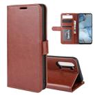 For Oppo Reno3 5G R64 Texture Single Horizontal Flip Protective Case with Holder & Card Slots & Wallet& Photo Frame(Brown) - 1
