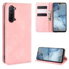 For OPPO Reno3 5G Retro-skin Business Magnetic Suction Leather Case with Holder & Card Slots & Wallet(Pink) - 1
