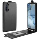 For Oppo Reno3 5G R64 Texture Single Vertical Flip Leather Protective Case with Card Slots & Photo Frame(Black) - 1